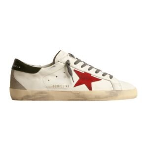 Golden Goose Super-Star with red suede star and green leather heel tab(Men's)