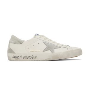 Golden Goose Super-Star in white leather star grey suede back (Women's)